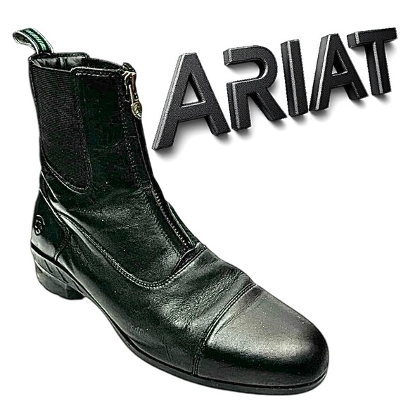 Ariat Mens Heritage IV Zip Paddock Boot Black Leather Size 11.5 D Pre-Owned - Picture 1 of 10